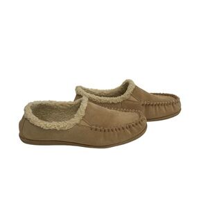 Minnetonka Tan Suede Bed Slippers Size 9M
